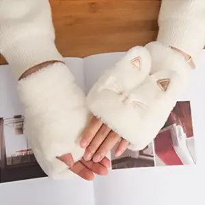 Guantes mitones kawai gatito