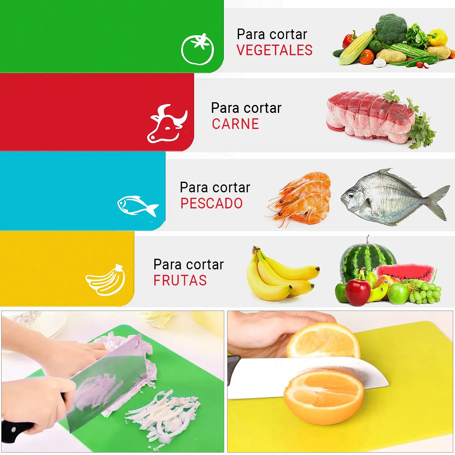 Set de 4 tablas para picar