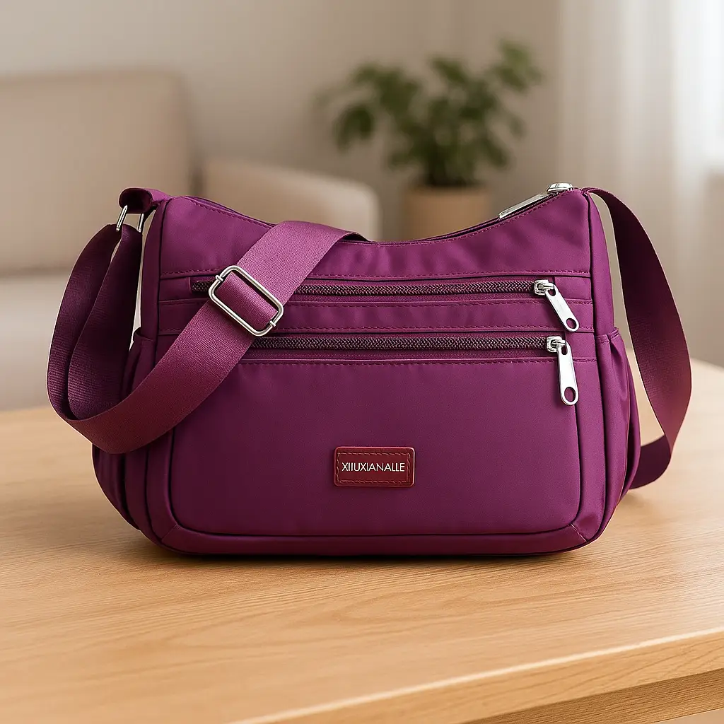 Bolso de hombro con múltiples bolsillos
