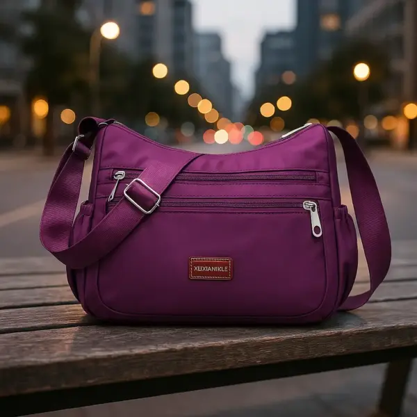 Bolso de hombro con múltiples bolsillos