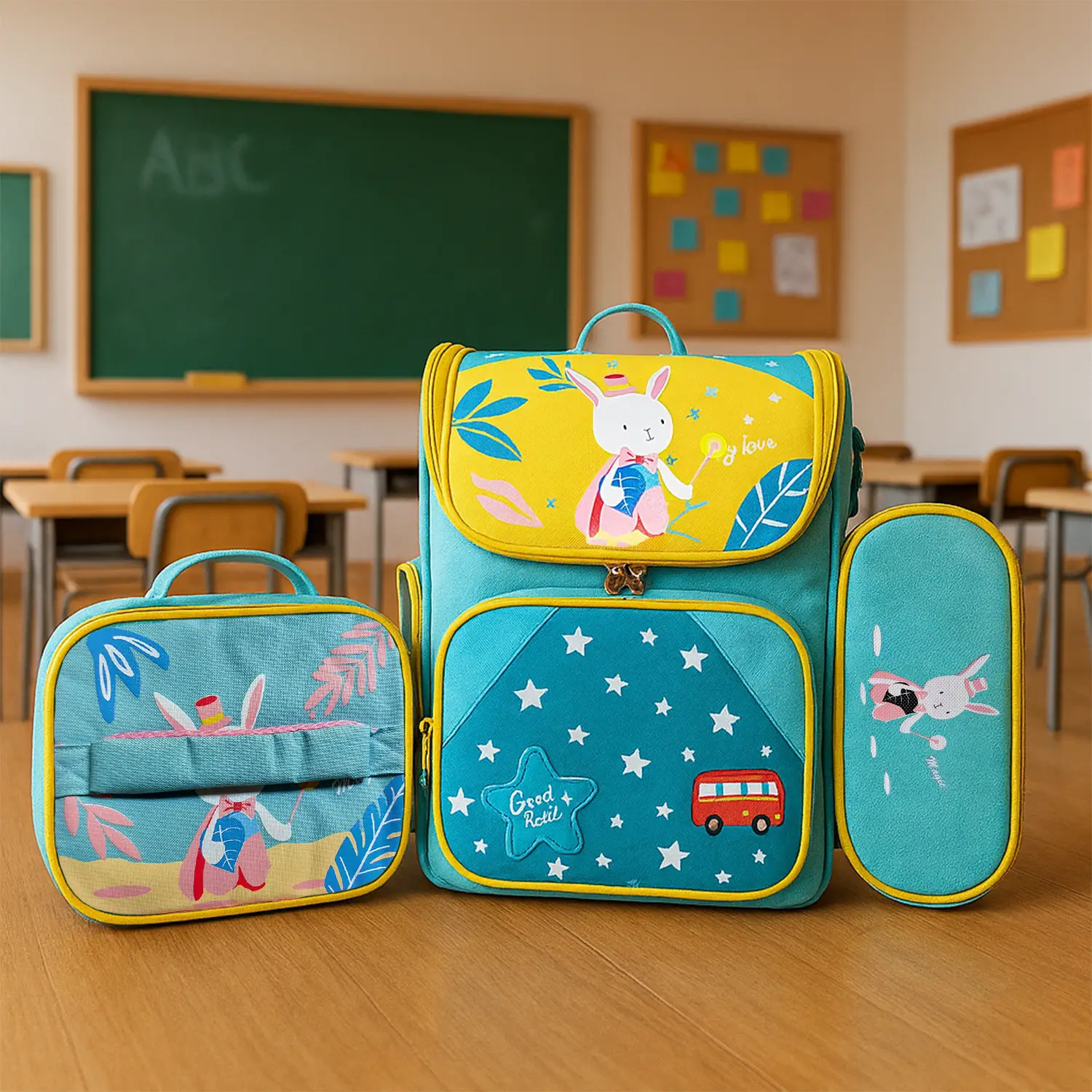 Mochila 3 piezas con diseño