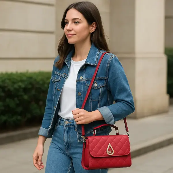 Bolso de hombro y mano con asa y correa