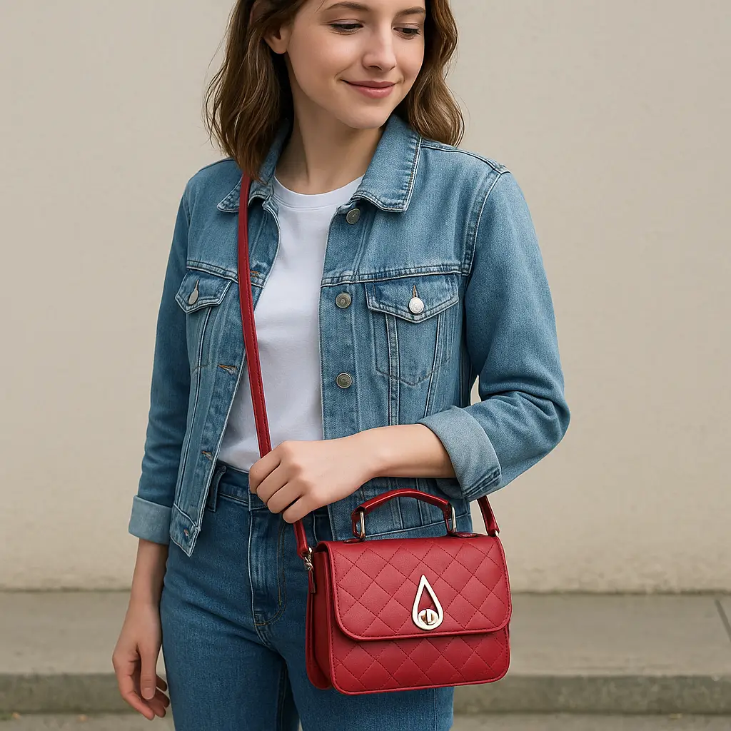 Bolso de hombro y mano con asa y correa