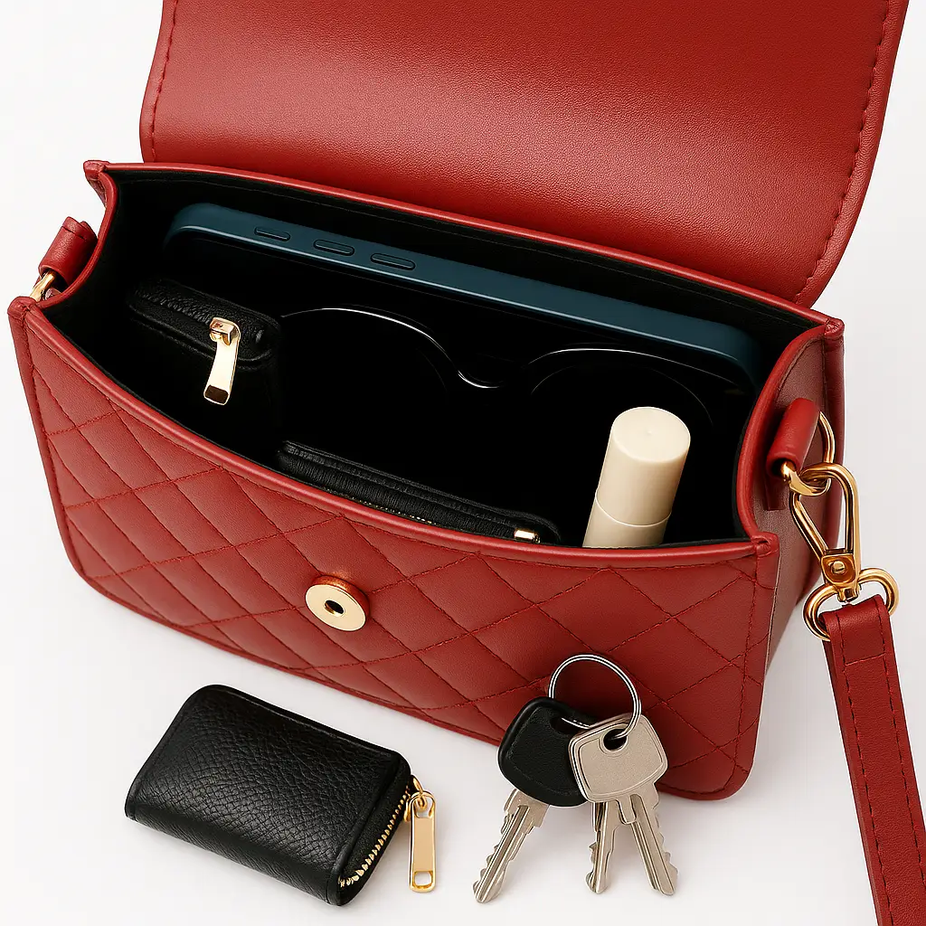 Bolso de hombro y mano con asa y correa