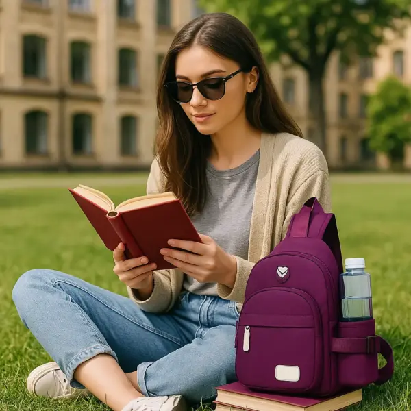 Bolso de Pecho Morado con Correa Ajustable - Imagen 2