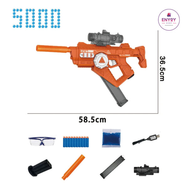 Pistola 3 en 1 lanza hidrogel, dardos y agua