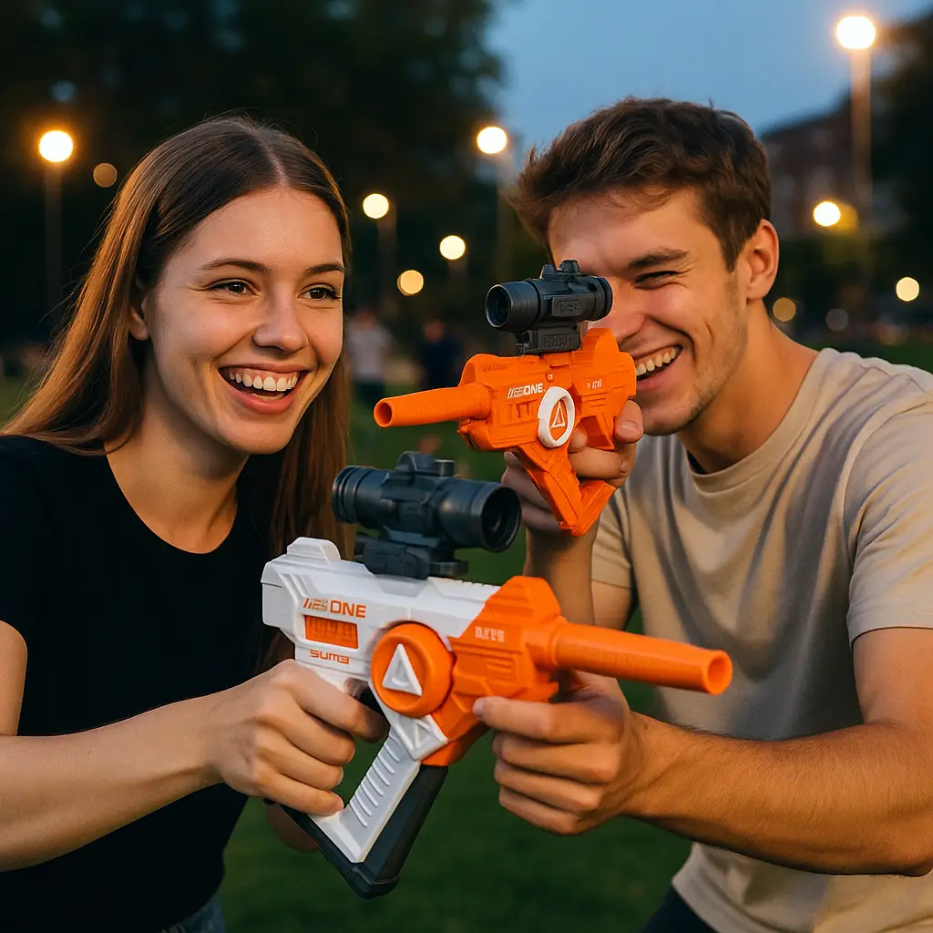 Pistola 3 en 1 lanza hidrogel, dardos y agua