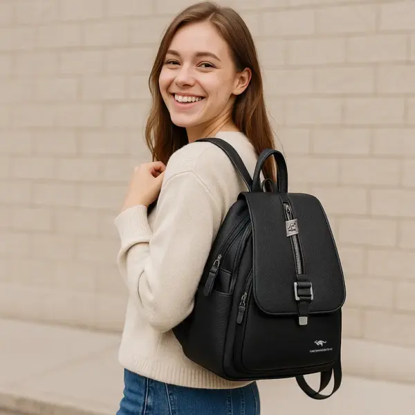 Mochila de cuero urbana