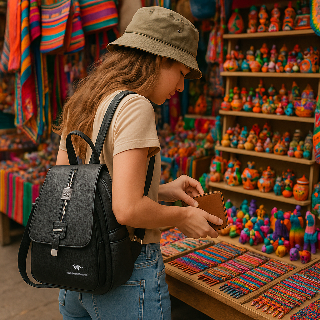 Mochila de cuero urbana