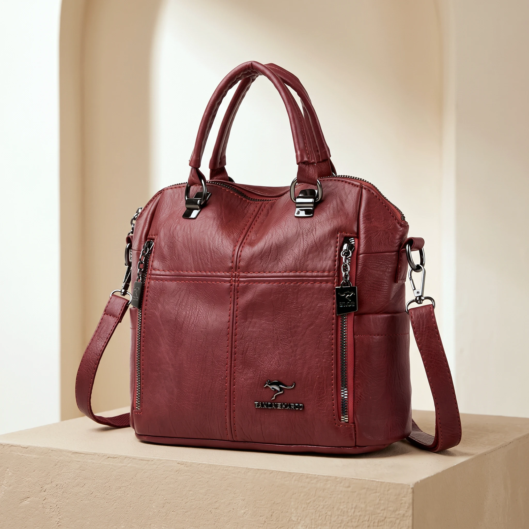Mochila convertible 3 en 1 Cuero