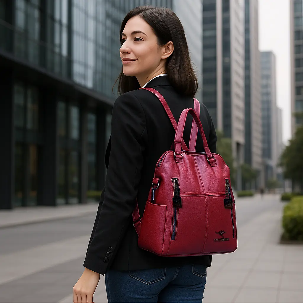 Mochila convertible 3 en 1 Cuero
