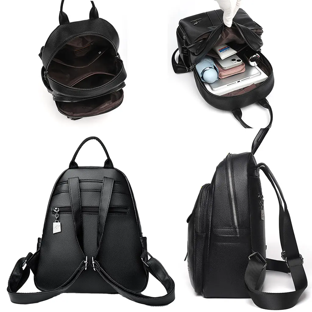 Mochila de cuero para mujer