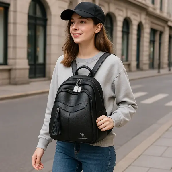 Mochila de cuero para mujer