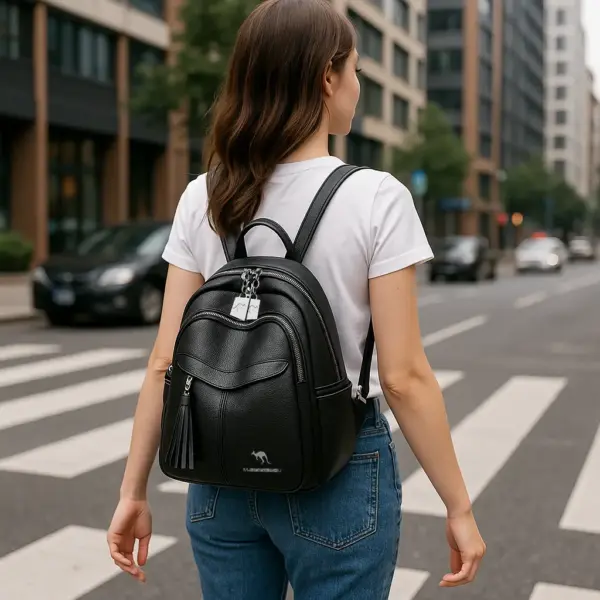 Mochila de cuero para mujer