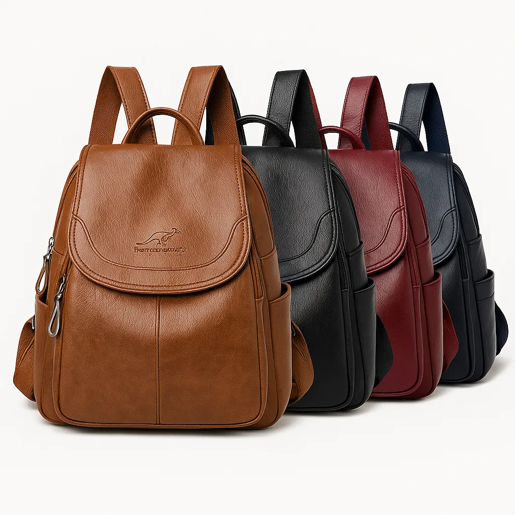 Mochila de cuero moderna y elegante