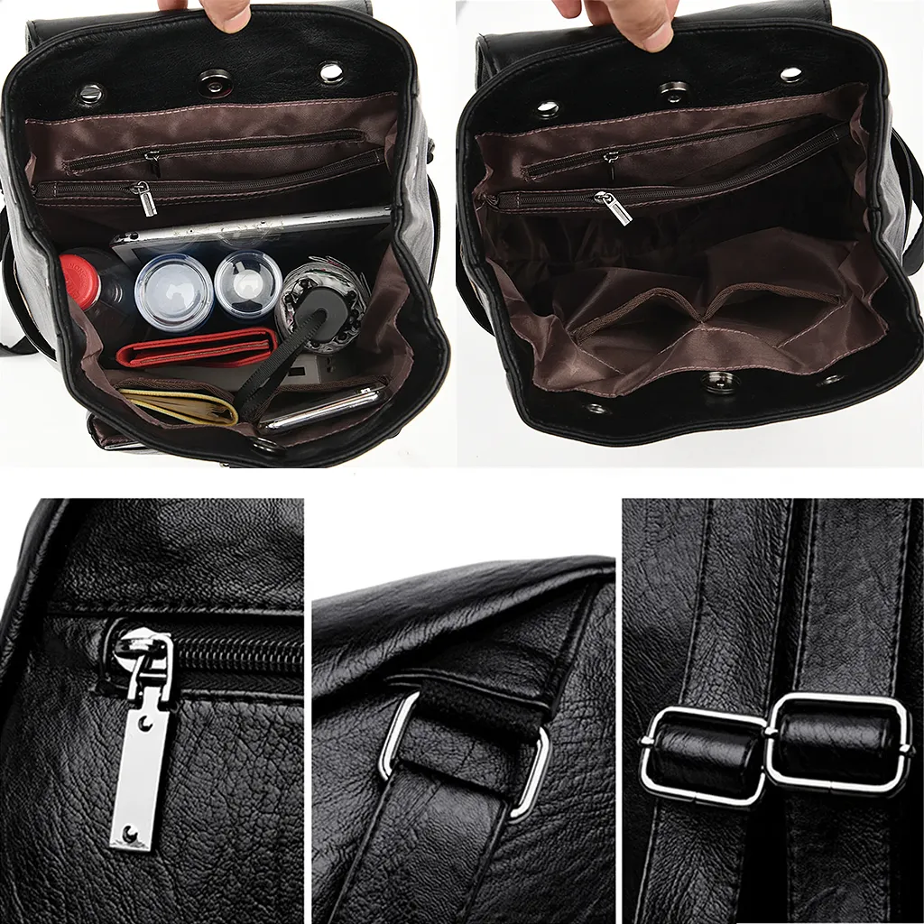Mochila de cuero moderna y elegante
